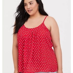Torrid red cami with heart sz 1